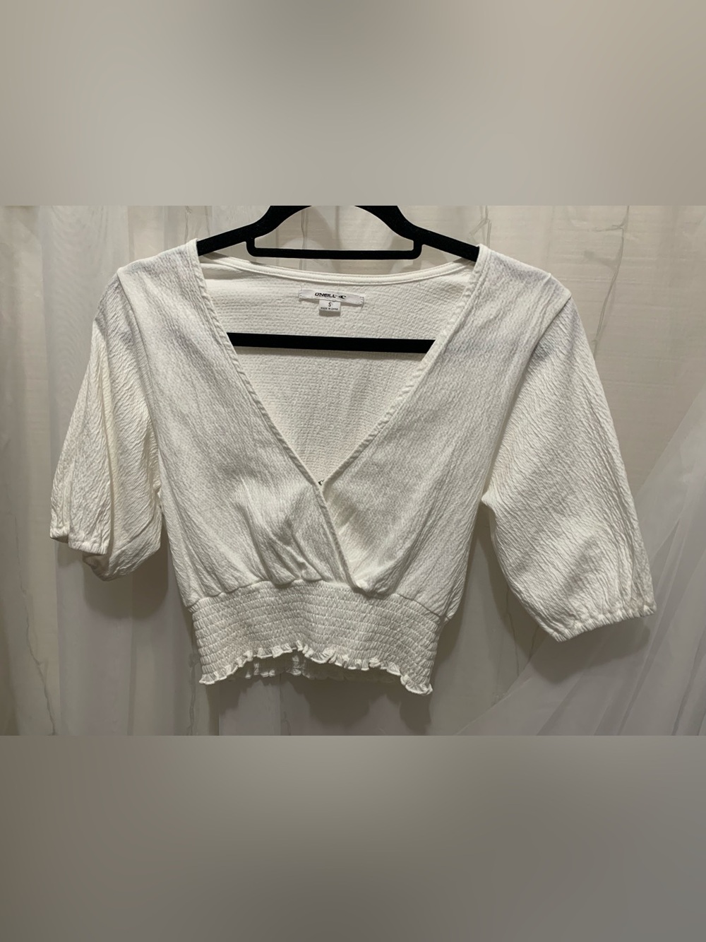 O’Neill White V Neck Crossover Top